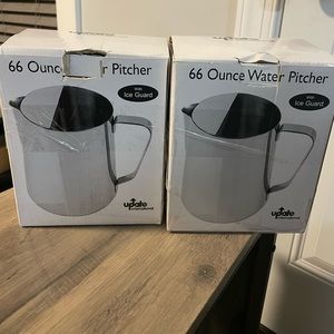 2 Stainless Steel Pitchers 66Oz